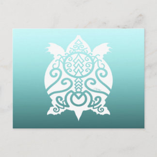 Silhouette Snapper Turtle Postkarte