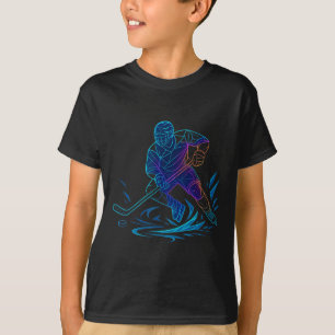Silhouette Sports Puck Athlet Aktionskunst Hockey T-Shirt