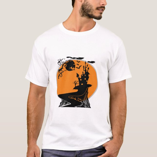 Silhouette Spuk im Haus T-Shirt (Vorderseite)
