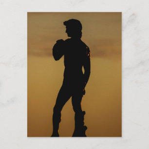 Silhouette Statue David Florence Italien Postkarte