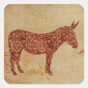 Silhouette-Sticker Quadratischer Aufkleber