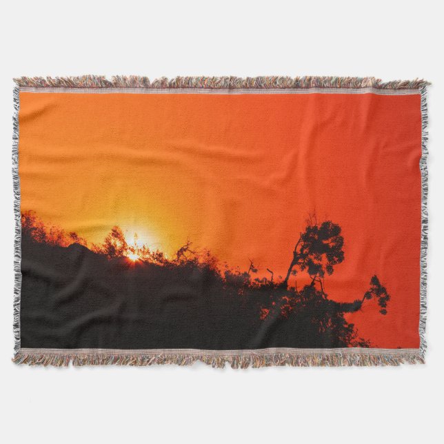 Silhouette Sunset Decke (Vorderseite)