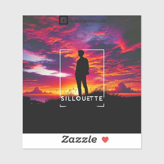 Silhouette Sunset Sticker (Blatt)
