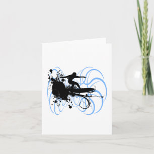Silhouette Surfer Karte