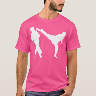 Silhouette Taekwondo Kämpfer Karat T-Shirt