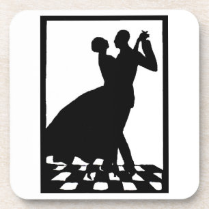 Silhouette Tanzcing in the dark Getränkeuntersetzer