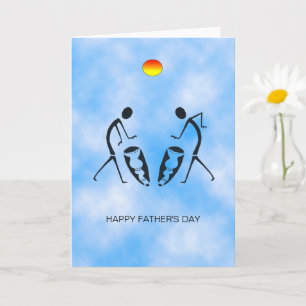 Silhouette-Tänzer feiern Vater's Day Karte