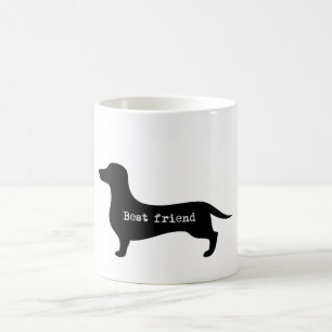Silhouette-Tasse des besten Freunds der Dackel Tasse