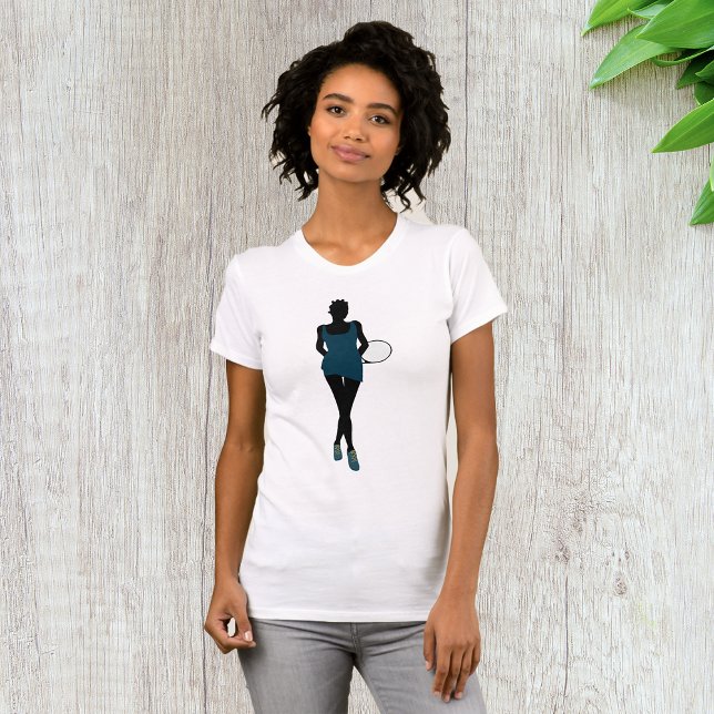 Silhouette Tennis Player T - Shirt Womens (Von Creator hochgeladen)