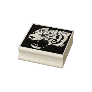 Silhouette Tiger Art Briefmarke Gummistempel
