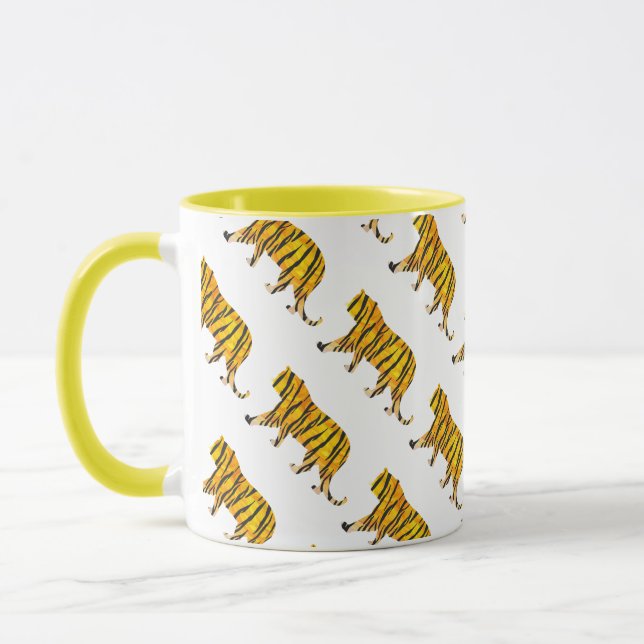Silhouette Tiger Black und Orange Tasse (Links)
