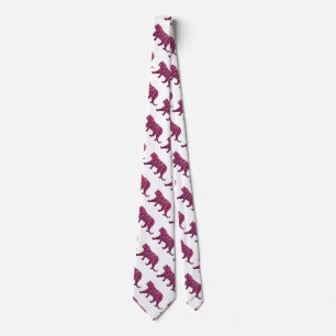 Silhouette Tiger Rosa und Schwarz Krawatte