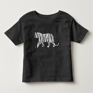 Silhouette Tiger Schwarz/Weiß Kleinkind T-shirt