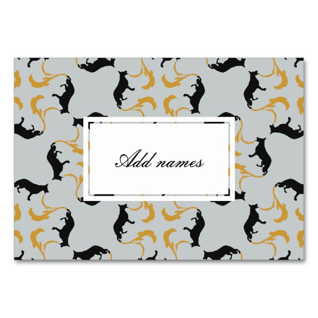 Silhouette Tischnummer (Vorderseite)