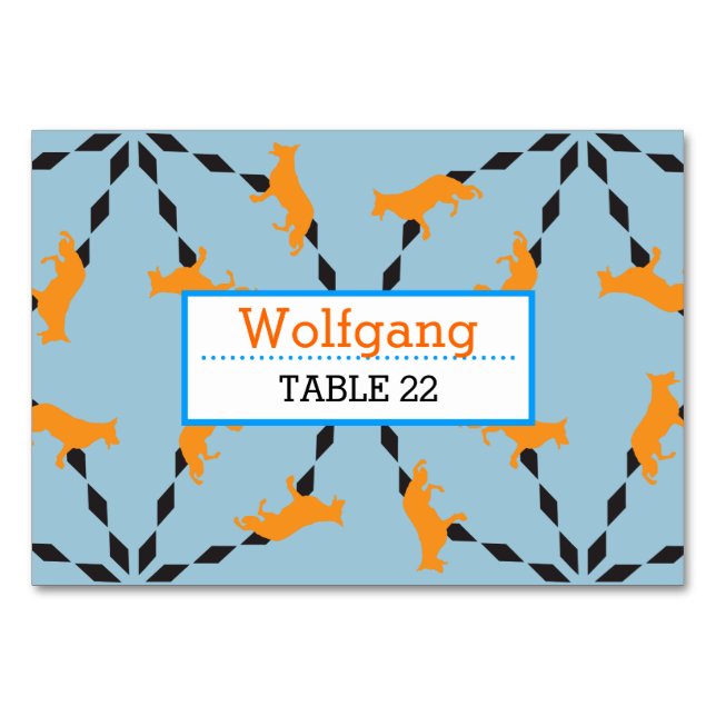 Silhouette Tischnummer (Vorderseite)