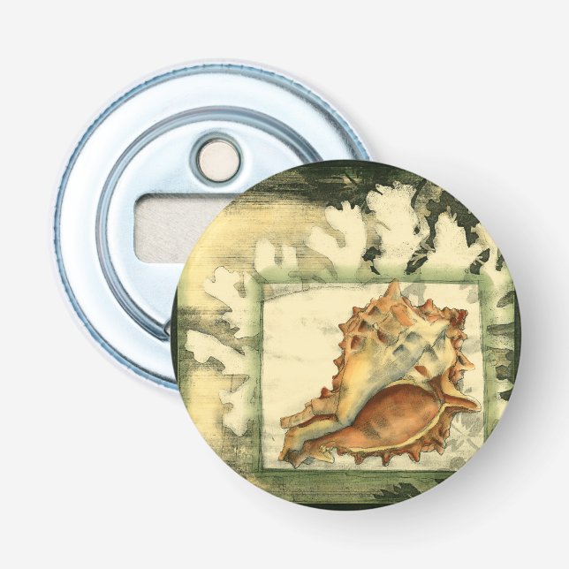 Silhouette-Tritonshorn-Muschel Flaschenöffner (Vorderseite)