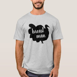 Silhouette Türkei Breast Man Funny Erntedank T-Shirt