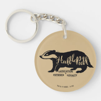 Silhouette-Typografie Harry Potter | HUFFLEPUFF™ Schlüsselanhänger