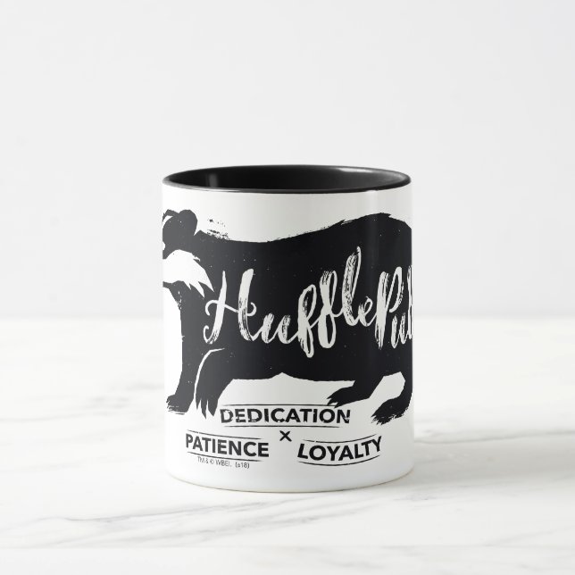 Silhouette-Typografie Harry Potter | HUFFLEPUFF™ Tasse (Zentrum)