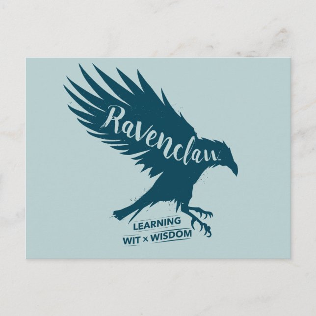 Silhouette-Typografie Harry Potter | RAVENCLAW™ Postkarte (Vorderseite)