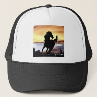 Silhouette und Wasserfall Truckerkappe