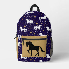 Silhouette Unicorns Bedruckter Rucksack
