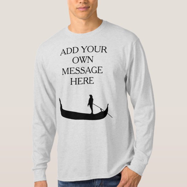 Silhouette Venice Gondola T-Shirt (Vorderseite)