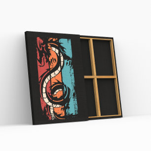 Silhouette Vintager Drache Poster