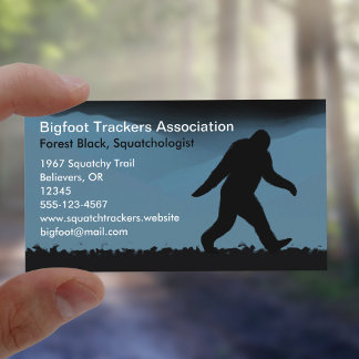 Silhouette von Bigfoot | Sasquatch Glauver's Visitenkarte