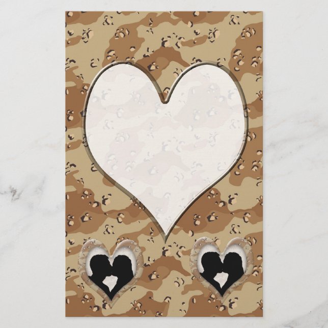 Silhouette von Couple Kissing (Camouflage Heart) (Vorderseite)