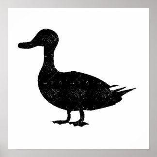 Silhouette von Enten Poster