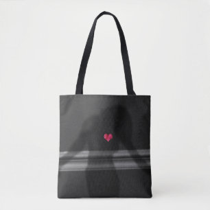 Silhouette von Frauen, Blume und Liebe Text