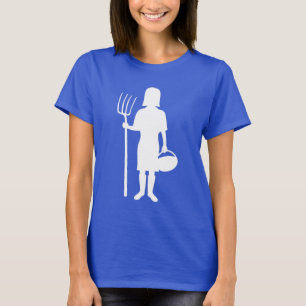 Silhouette von Geflügelfleisch Bauer T-Shirt