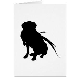 Silhouette von Labrador Retriever mit Fasan