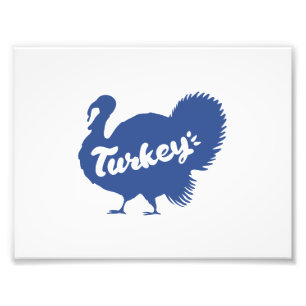 Silhouette von Puten - Hintergrundfarbe auswählen Fotodruck