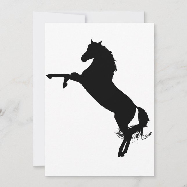 Silhouette von Stallion Einladung (Vorderseite)