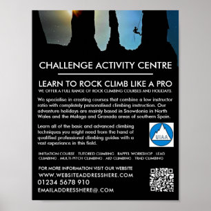 Silhouette, Wandern und Klettern Advert Poster