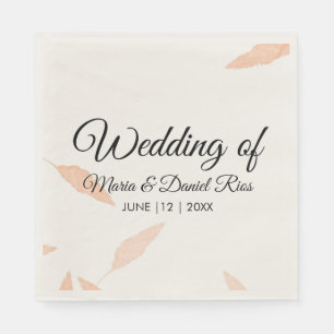 Silhouette Watercolor Pampas Leaf Hochzeit Serviette