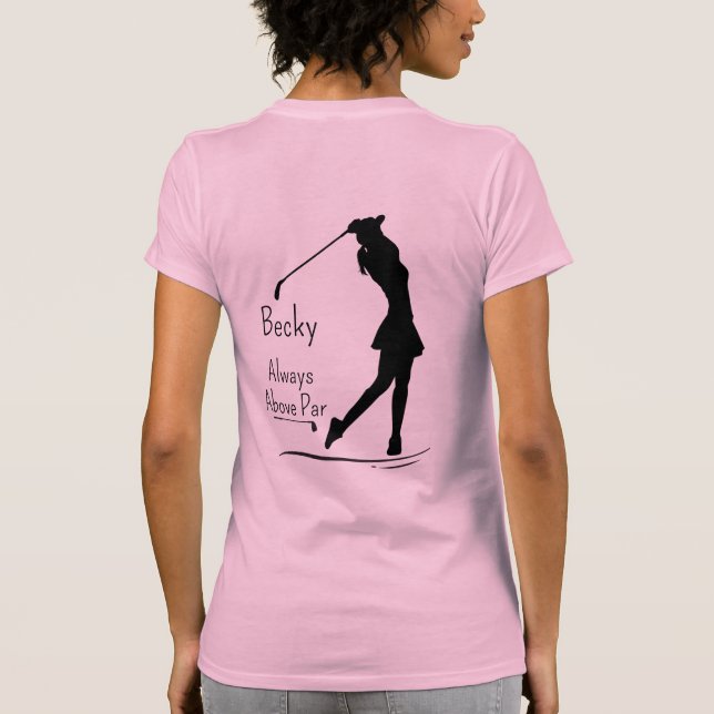 Silhouette, weiblich, Name, Text T-Shirt (Rückseite)