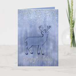 Silhouette-Weihnachtskarte für Frostische Hirsche Feiertagskarte