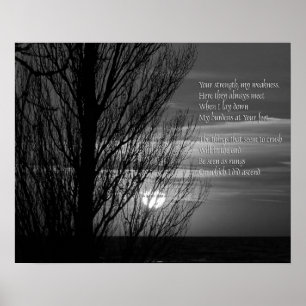 Silhouette Winter Tree Inspiration Poster