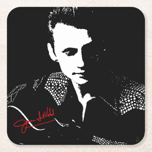 Silhouette with Autograph Rechteckiger Pappuntersetzer (Vorderseite)