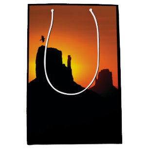 Silhouette Wüste Sunset Südwesten Mittlere Geschenktüte