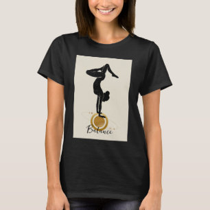 Silhouette Yoga auf den Kopf stehende Handstand Bi T-Shirt