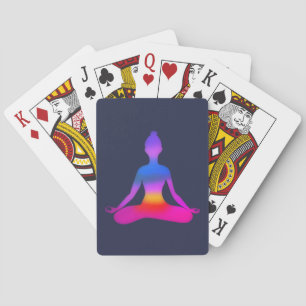 Silhouette Yoga Lady Playing Cards Spielkarten