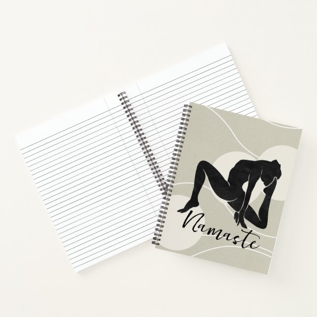 Silhouette Yoga Meditation Journal namaste zen Notizbuch (Innenseite)