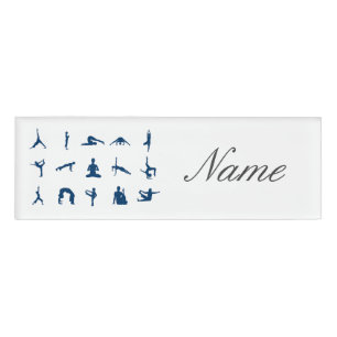 Silhouette Yoga Posen Thunder_Cove Namenschild