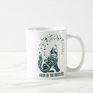 Silhouette zum Umweltschutz am Tag der Erde Kaffeetasse