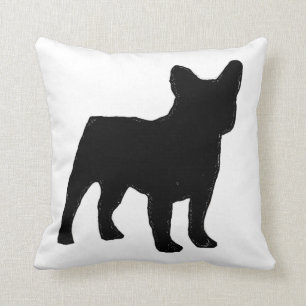 Silhouettekissen der französischen Bulldogge Kissen