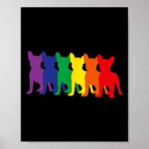 Silhouetten Chihuahua Dog Lovers Poster